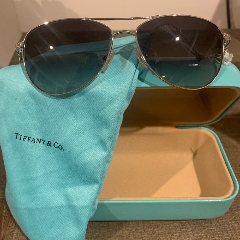Tiffany & Co authentic aviator sunglasses.